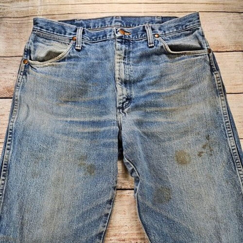 Wrangler 13MWZGK Men's Jeans 35x34 100% Cotton Classic Fit *stained Distressed